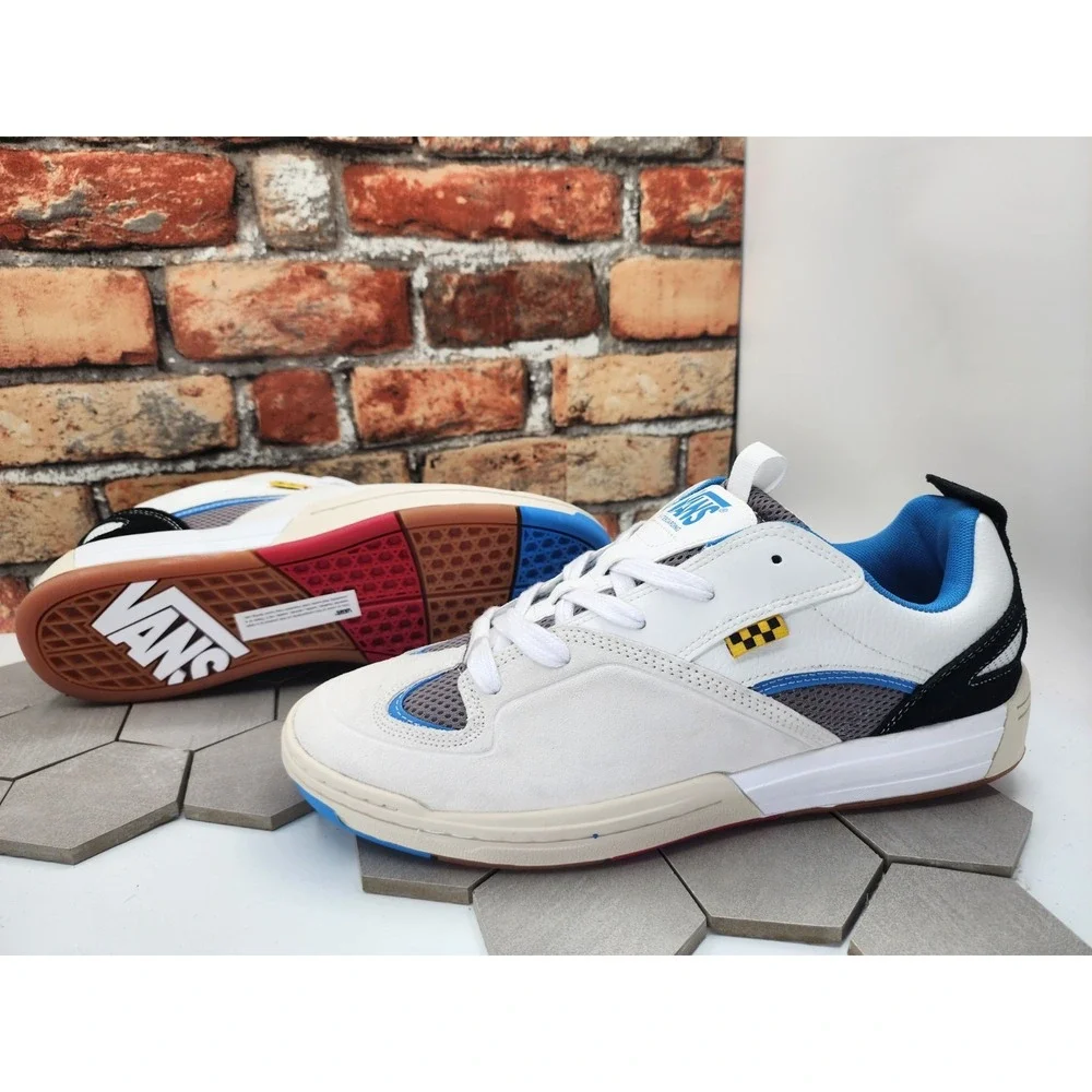 Vans Skate Mixxa Suede White Blue Chunky Men Shoes Sz 12 Retro Skateboard 2024